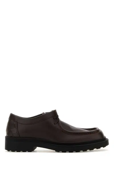 BOTTEGA VENETA BOTTEGA VENETA MEN DARK BROWN LEATHER BEN LACE-UP SHOES