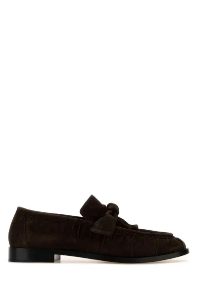 Bottega Veneta Men Dark Brown Suede Astaire Loafers In Multi
