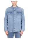 Bottega Veneta Denim Overshirt In Blue