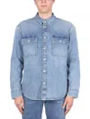 Bottega Veneta Denim Overshirt In Blue