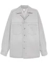 Bottega Veneta Men Denim Shirt In Gray