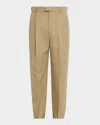 Bottega Veneta Men's Distorted Prince Of Wales Trousers In Grey