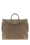 Bottega Veneta Men Dove Grey Large Andiamo Voyager Travel Bag In Gray