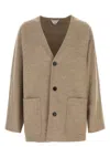 Bottega Veneta Light Double Wool And Cashmere Coat In Neutral