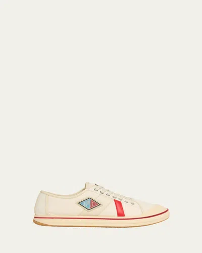 BOTTEGA VENETA MEN'S ELIOT CANVAS LOW-TOP SNEAKERS
