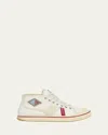 Bottega Veneta Men's Eliot Mid-top Sneakers In Neutral