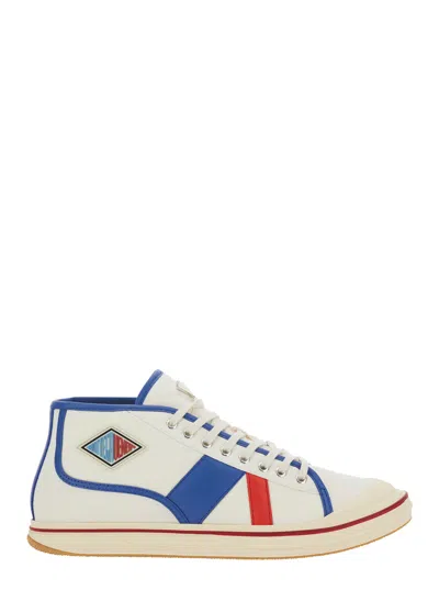 BOTTEGA VENETA BOTTEGA VENETA MEN 'ELIOT' MULTICOLOR SNEAKERS WITH LOGO LABEL ON THE SIDE AND LEATHER INSERTS IN CO