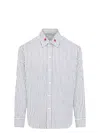 Bottega Veneta White Shirt With Black Stripes In Cotton
