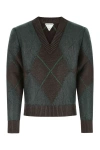 Bottega Veneta Coated Argyle-knit Jumper In Multicolor