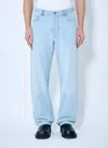 Bottega Veneta Men Extra Bleached Wide Leg Jeans In Blue