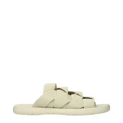 Bottega Veneta Men's Fabric Slippers And Clogs Beige/sea Salt In White