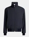 Bottega Veneta Long-sleeved Wool Casual Jacket In Ink