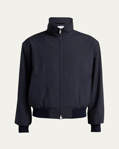 Bottega Veneta Men's Fine Wool-blend Jacket In Ink