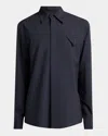 Bottega Veneta Thin Wool Shirt In Ink