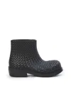 Bottega Veneta Biodegradable Woven Block Heel Ankle Boots In Black