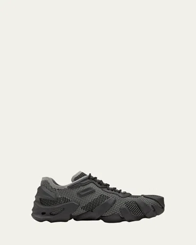 Bottega Veneta Men's Flex Technical Knit Low-top Sneakers In Light Graphite Black