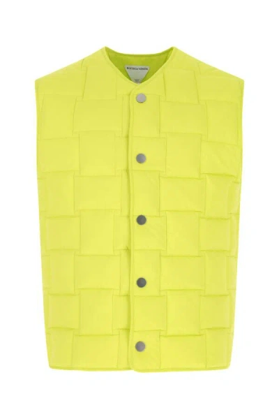 BOTTEGA VENETA BOTTEGA VENETA MEN FLUO YELLOW NYLON PADDED VEST