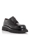 Bottega Veneta Men's Fondant Plain Toe Oxfords In Nero