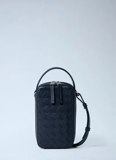 Bottega Veneta Men Getaway Phone Crossbody Bag In Black
