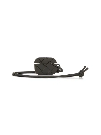 Bottega Veneta Men Grey Airpods Pro Case In Black