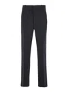 Bottega Veneta Men Grey Pants With Belt Loops In Cashmere And Silk Man In Black