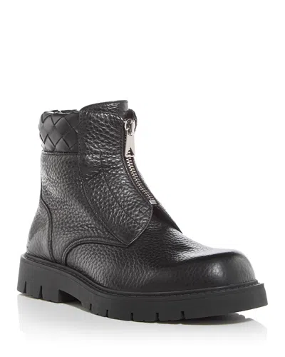 Bottega Veneta Men's Haddock Zip Booties In Nero