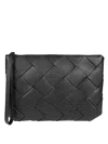 Bottega Veneta Men Handbag With Weaving In Black