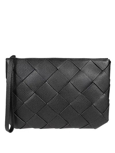 Bottega Veneta Men Handbag With Weaving In Black
