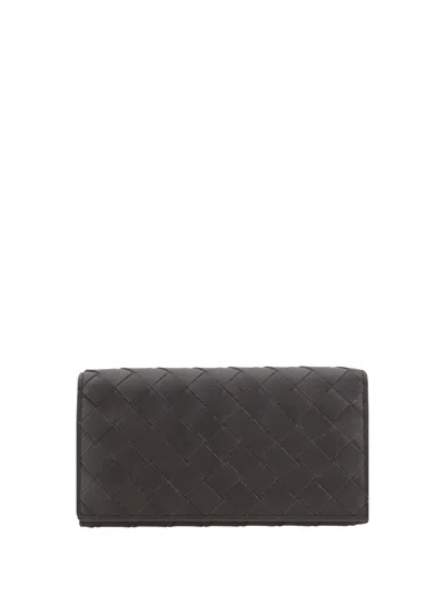 Bottega Veneta Men Iconic Intrecciato Wallet In Brown