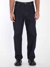 Bottega Veneta Men Indigo Wide Leg Jeans In Black