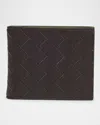 Bottega Veneta Men Intrecciato Bi-fold Wallet In Brown