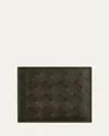 Bottega Veneta Men's Intrecciato 15 Color Edge Leather Bifold Wallet In Kaki/dark Praline-s