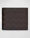 Bottega Veneta Men's Intrecciato 15 Color Edge Leather Bifold Wallet In Noce/natur