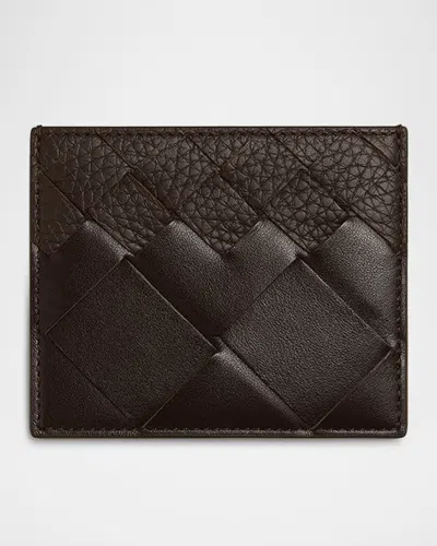 Bottega Veneta Men's Intrecciato 15 Degrade Leather Card Holder