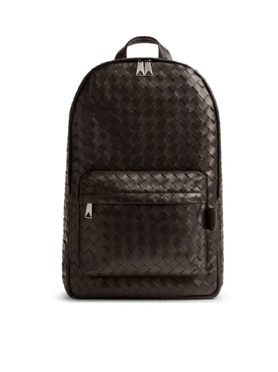 Bottega Veneta Men Intrecciato Backpack In Brown