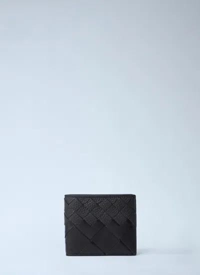 Bottega Veneta Men Intrecciato Bi-fold Wallet In Brown