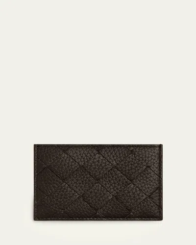 Bottega Veneta Men's Intrecciato Card Case In Fondant