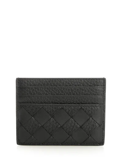Bottega Veneta Men Intrecciato Card Holder In Black