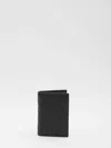 Bottega Veneta Men Intrecciato Card Holder With Flap In Black