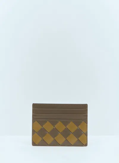 Bottega Veneta Men Intrecciato Cardholder In Gray