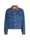 Bottega Veneta Denim Jacket Front Pockets Long Sleeves Collar In Blue