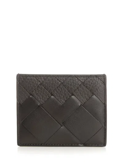 Bottega Veneta Men Intrecciato Credit Card Holder In Brown