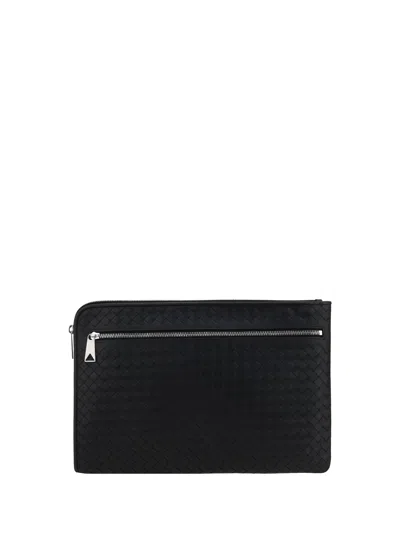 Bottega Veneta Men Intrecciato Document Case In Black