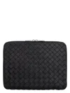 Bottega Veneta Intrecciato Hydrology Document Case Pouch In Black