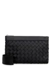 Bottega Veneta Men's Intrecciato Hydrology Messenger Bag In Black