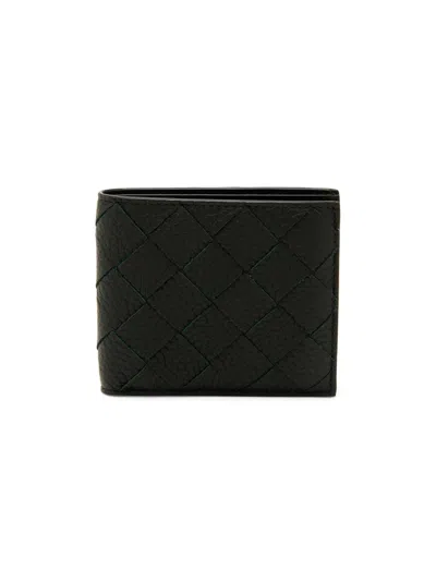 Bottega Veneta Men's Intrecciato Leather Bi-fold Wallet In Green