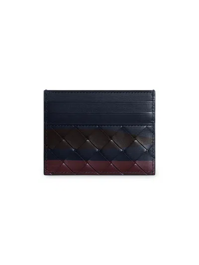 Bottega Veneta Men's Intrecciato Leather Card Case In Black