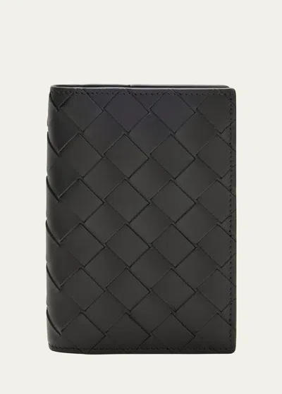 Bottega Veneta Passport Case In Black-silver