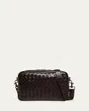 Bottega Veneta Men's Intrecciato Medium Crossbody Bag In Fondant-silver