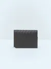 Bottega Veneta Men Intrecciato Piccolo Flap Cardholder In Black